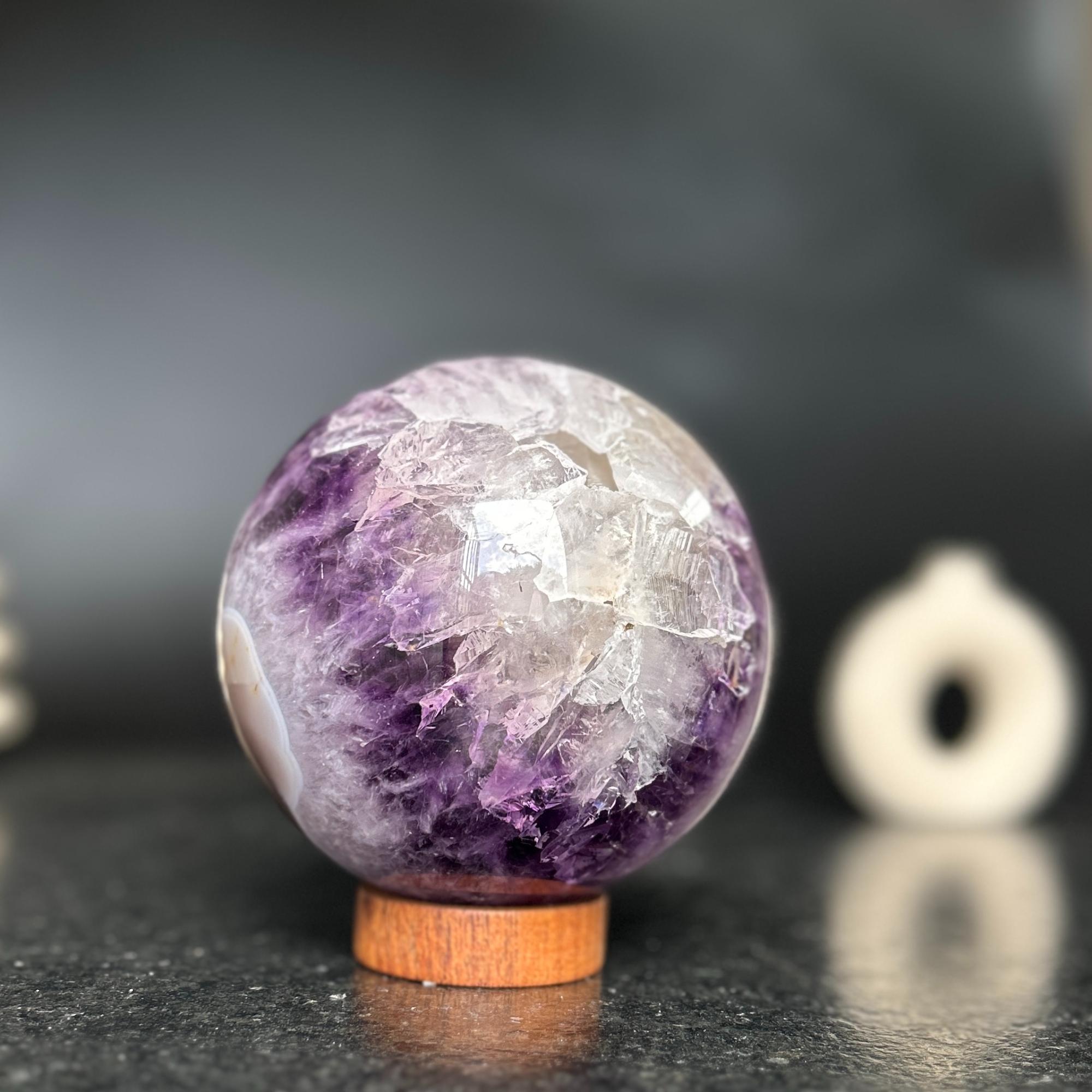 Amethyst Geode Sphere, Crystal Ball, Open Sphere, Extra large sphere