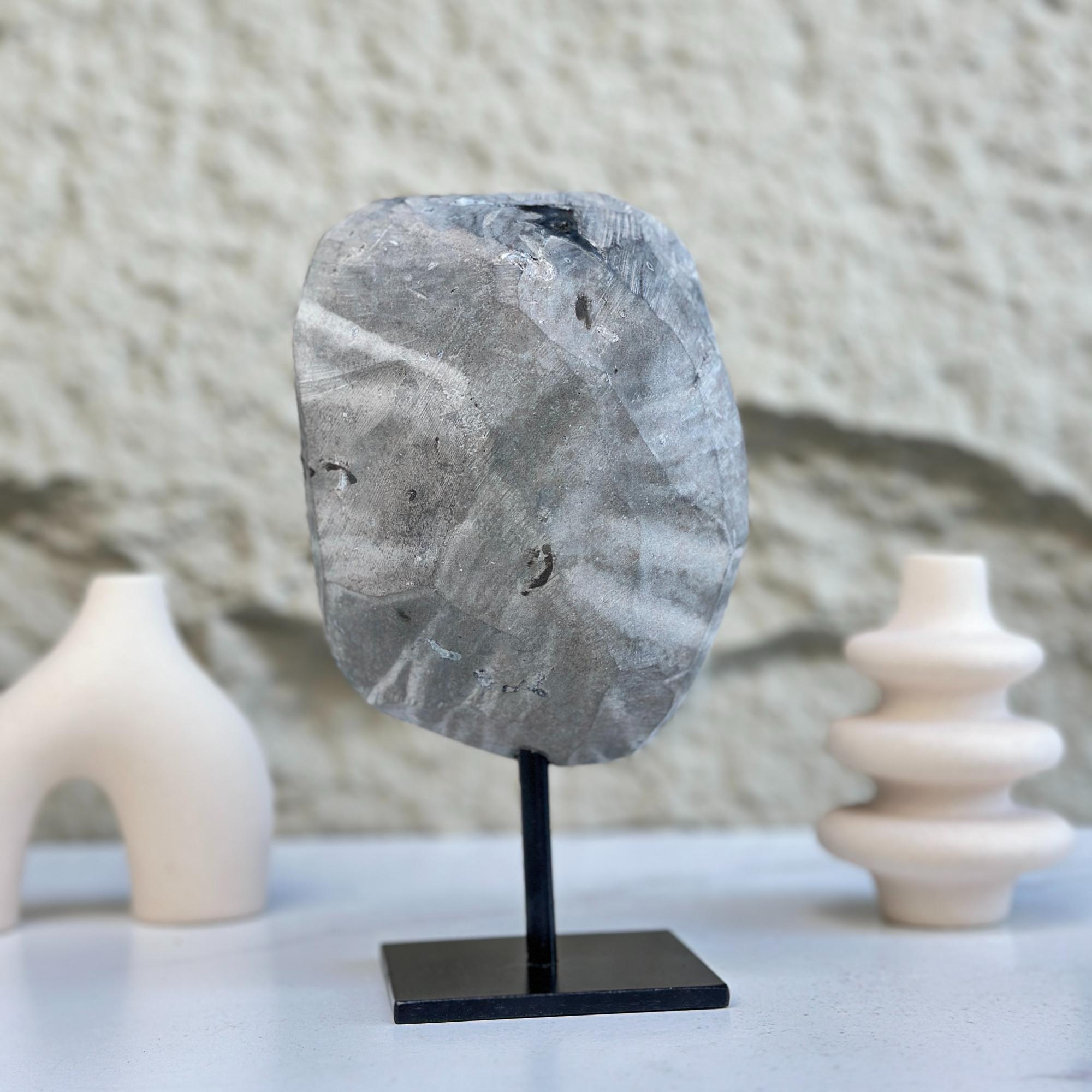 Large Deep Purple Amethyst Geode Crystal on Modern Stand