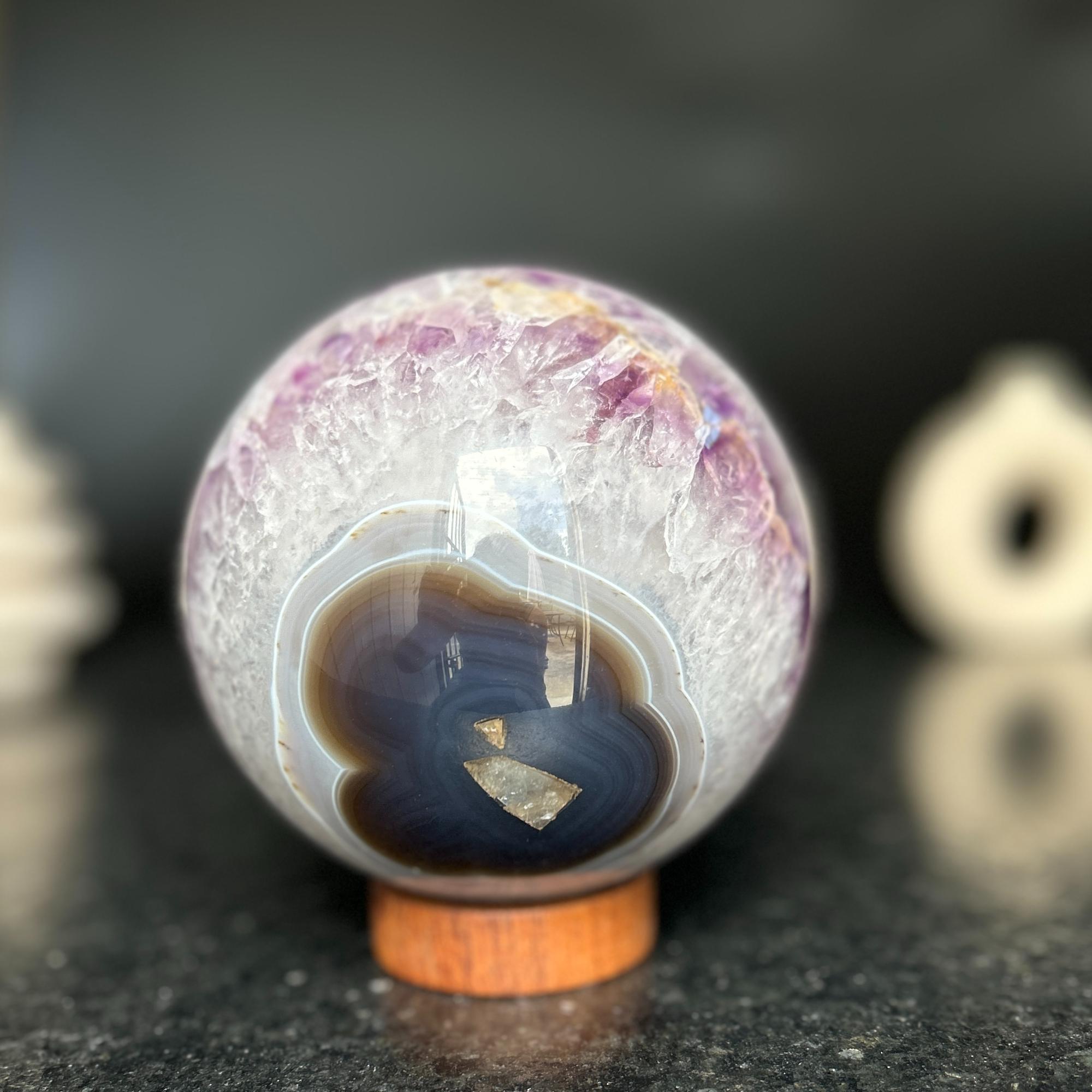 Largest amethyst sphere geode