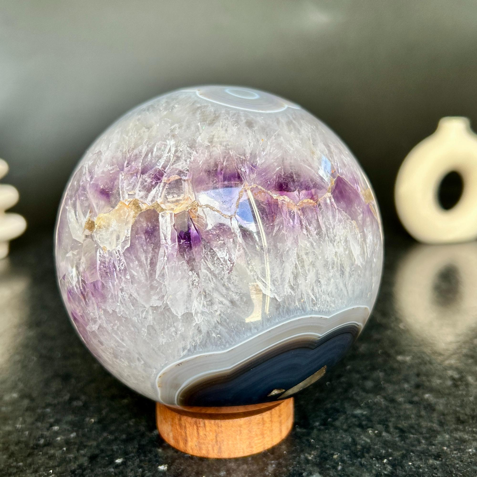Largest amethyst sphere geode