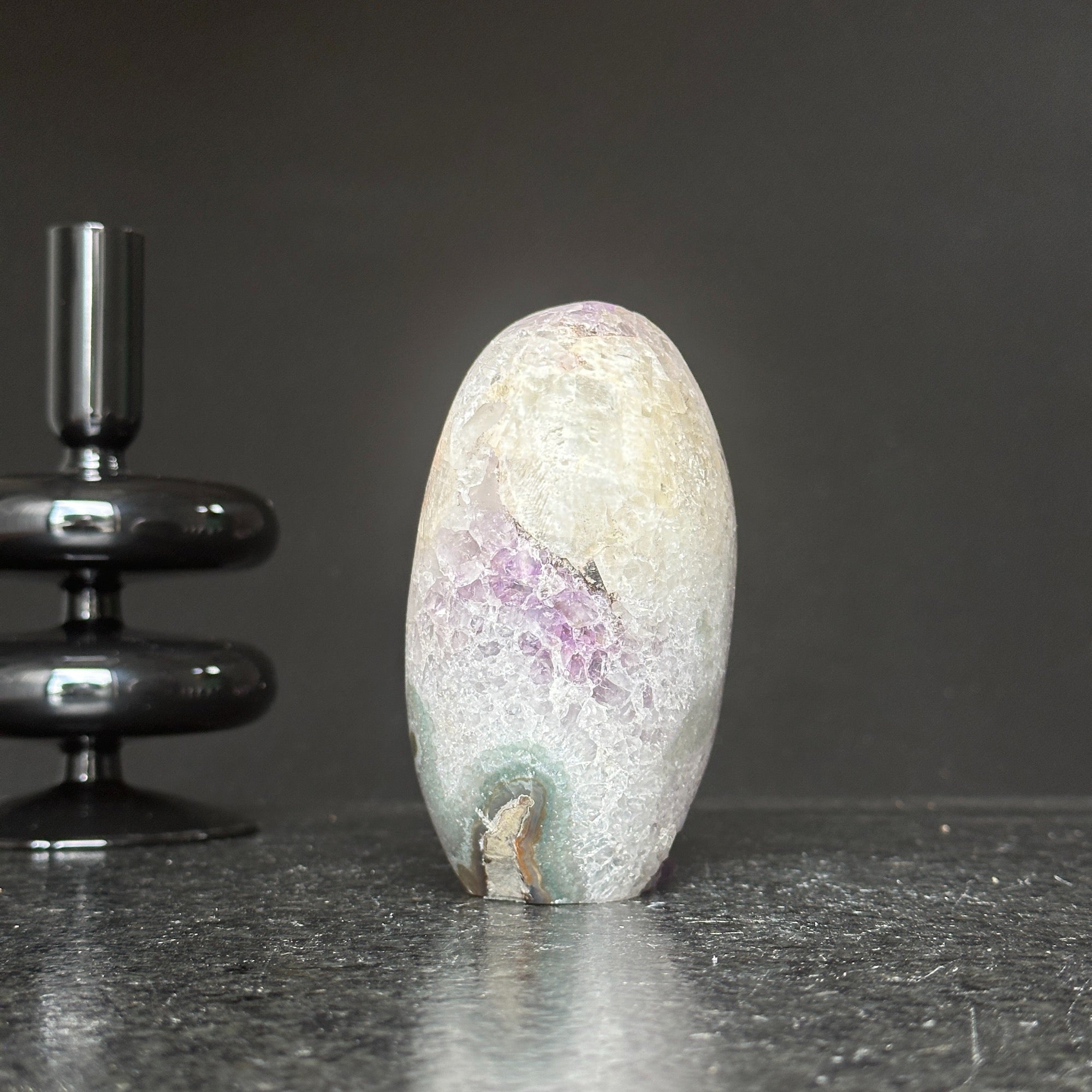 Natural Amethyst Quartz Geode Egg