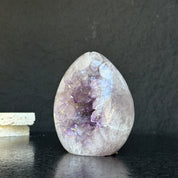 Quartz, Amethyst and Agate Stone Egg, 3 Lb Oval Full polished Crystal