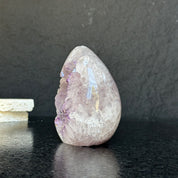 Quartz, Amethyst and Agate Stone Egg, 3 Lb Oval Full polished Crystal