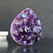 Amethyst Geode Crystal Egg with incredible Agate formations, Natural cave shaped polished agate stone