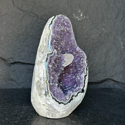 Precious amethyst stone, semi precious geode