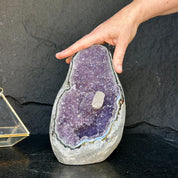 Precious amethyst stone, semi precious geode