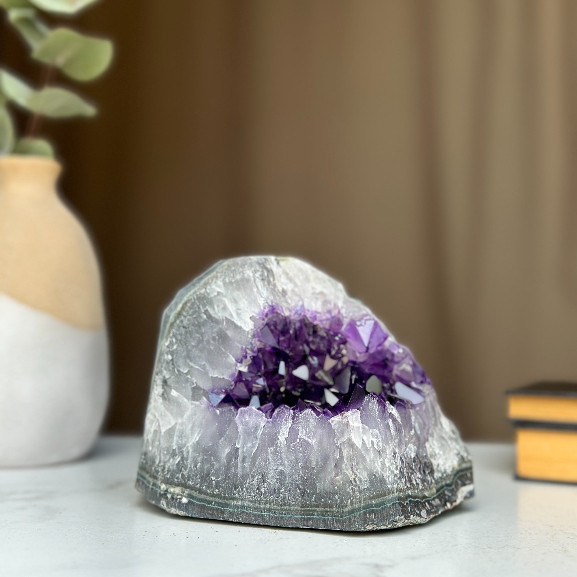Purple crystal rock, large amethyst cluster for sale