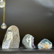 Rare Rainbow Amethyst Cluster - Set of 3