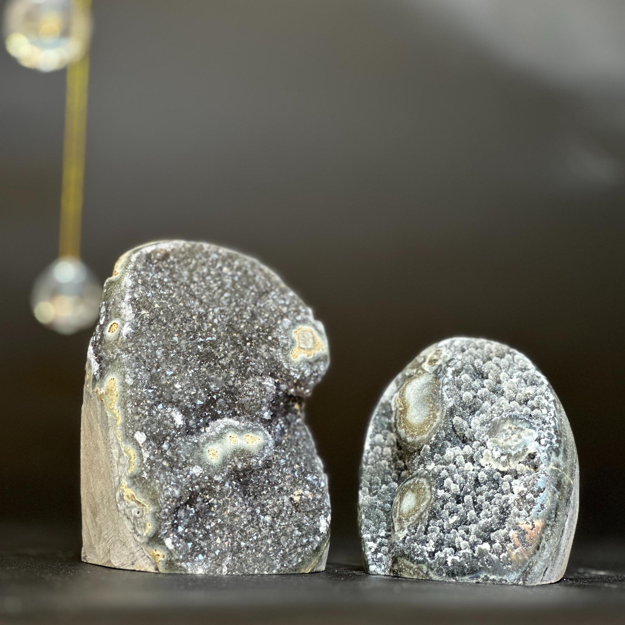 Set of 2 Sugar Amethyst Clusters