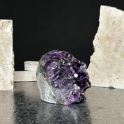 Deep purple Uruguayan amethyst cluster with agate formations, 3x3 inches, 2.1 lb.