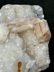 Natural Uruguayan Quartz Crystal on Metal Stand