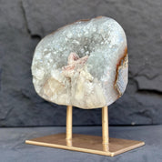 Uruguayan Quartz Geode With Stand For Collectors