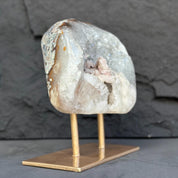 Uruguayan Quartz Geode With Stand For Collectors