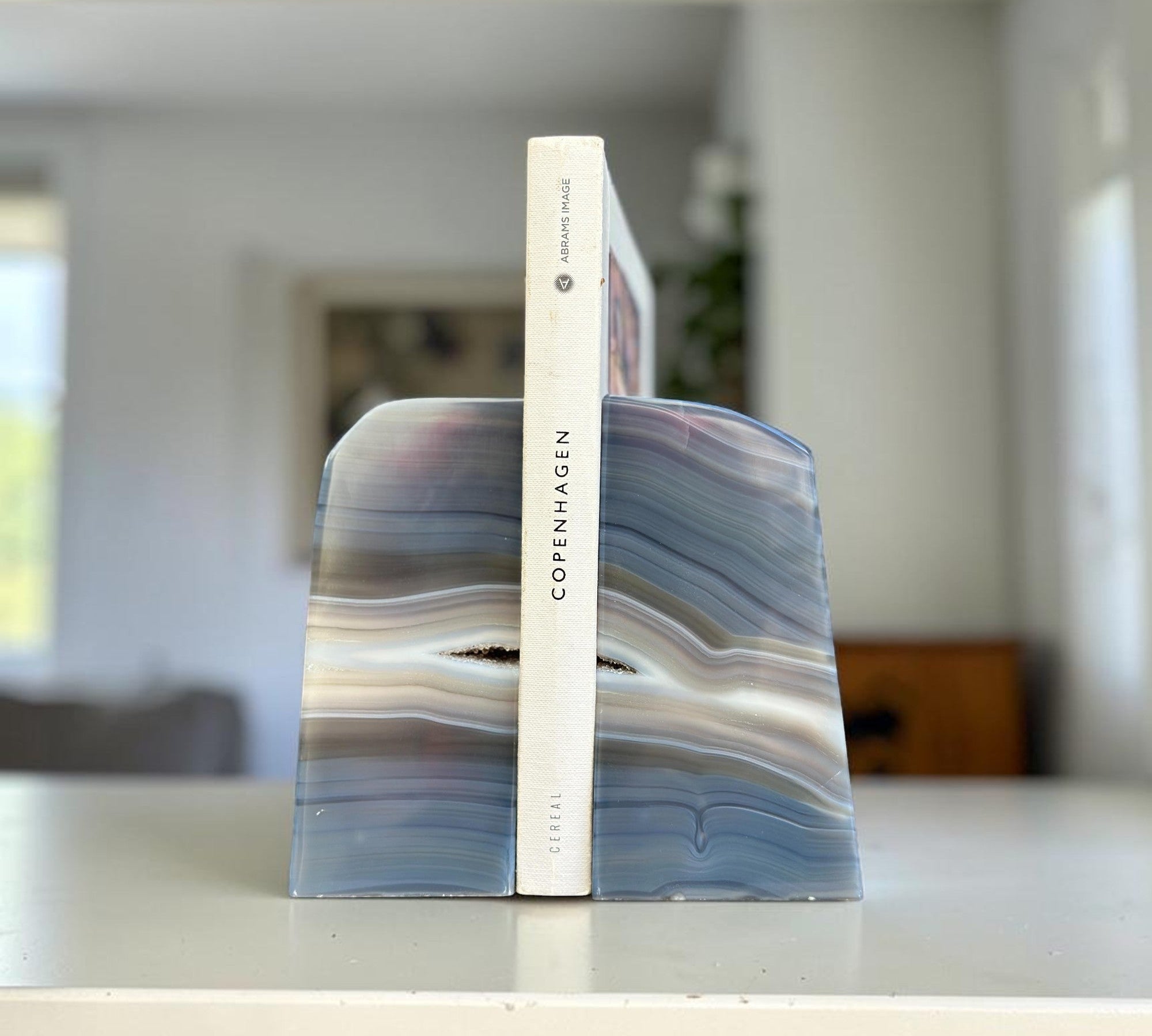 agate bookend set