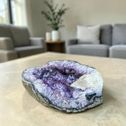amethyst centerpiece with calcite