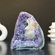 Amethyst Crystal Cluster Cave Geode , 6 in tall Huge Crystal Cluster, Deep Purple Stone