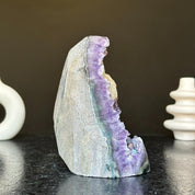 Amethyst Crystal Cluster Cave Geode , 6 in tall Huge Crystal Cluster, Deep Purple Stone