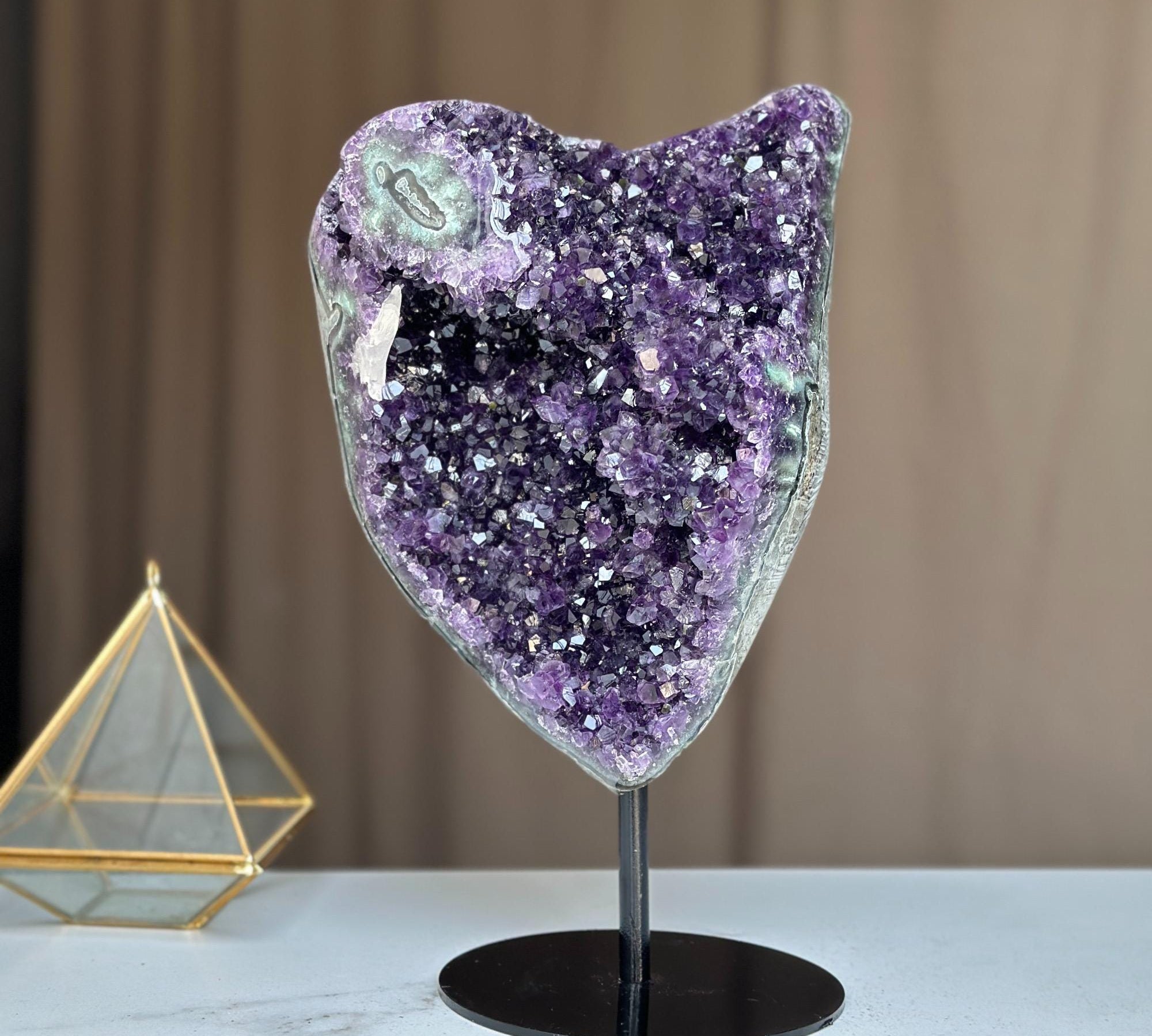 Extra large amethyst crystal with jasper formations, AAA quality amethyst