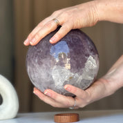 Extra Large Amethyst Geode Sphere, Crystal Ball, Open Sphere, Deep Purple Project Amethyst Geode