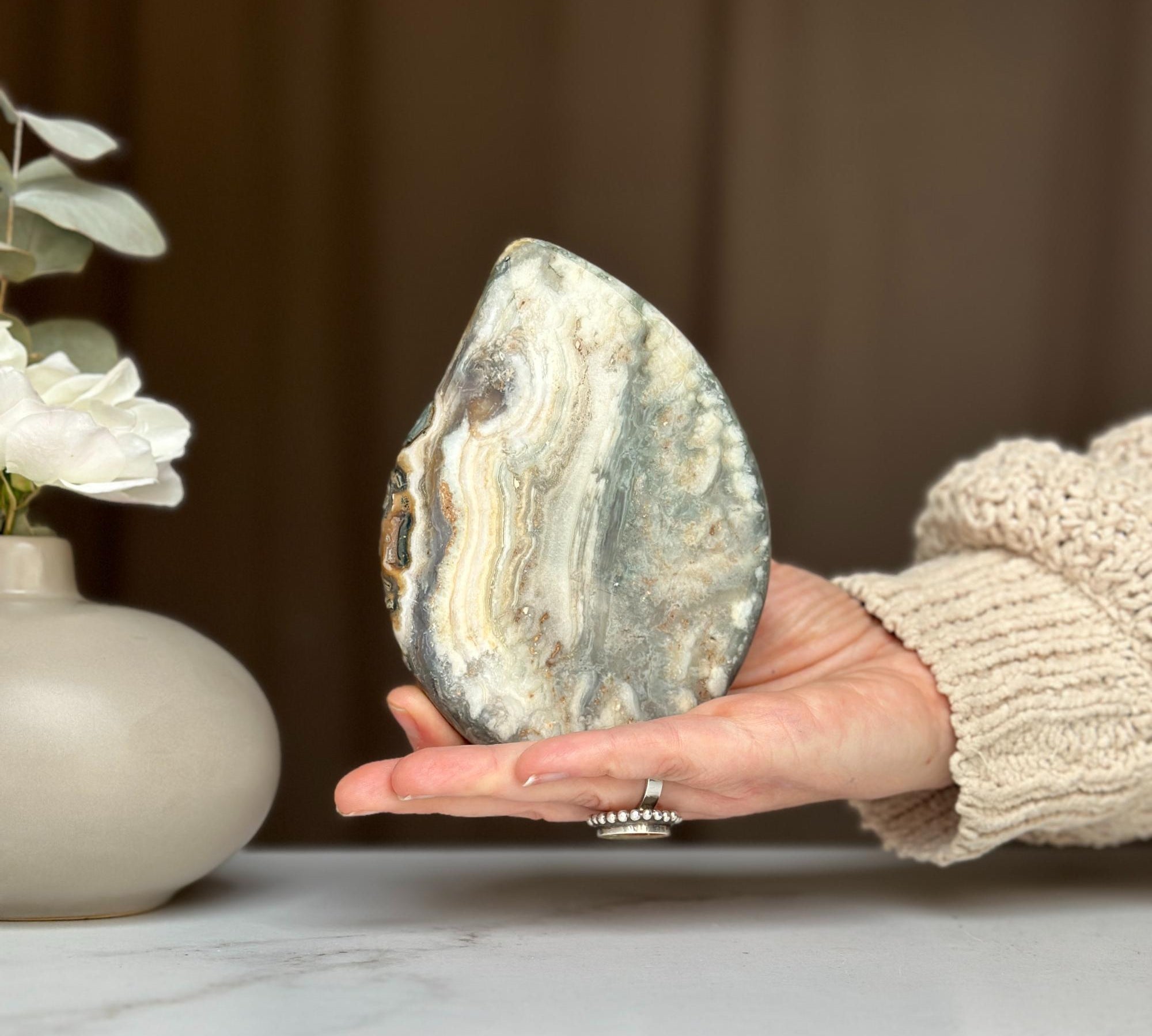 jasper crystal decor flame