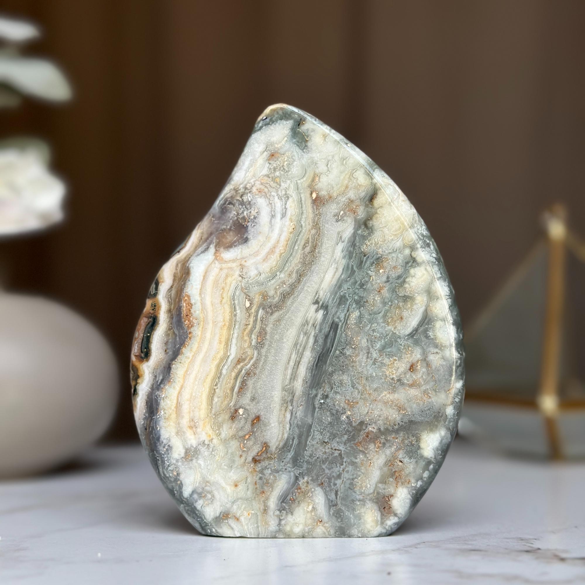 jasper crystal decor flame