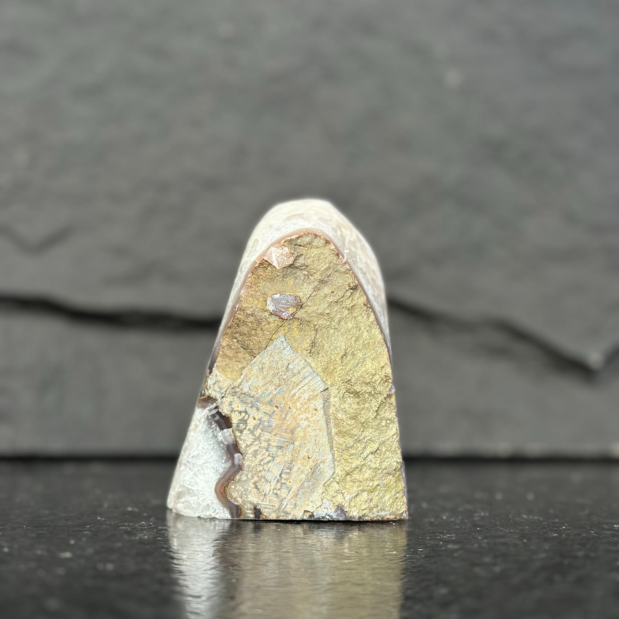 Pink Amethyst geode, Unique crystal cluster, Polished Amethyst stone