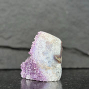 Pink Amethyst geode, Unique crystal cluster, Polished Amethyst stone