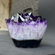 amethyst crystal with black agate