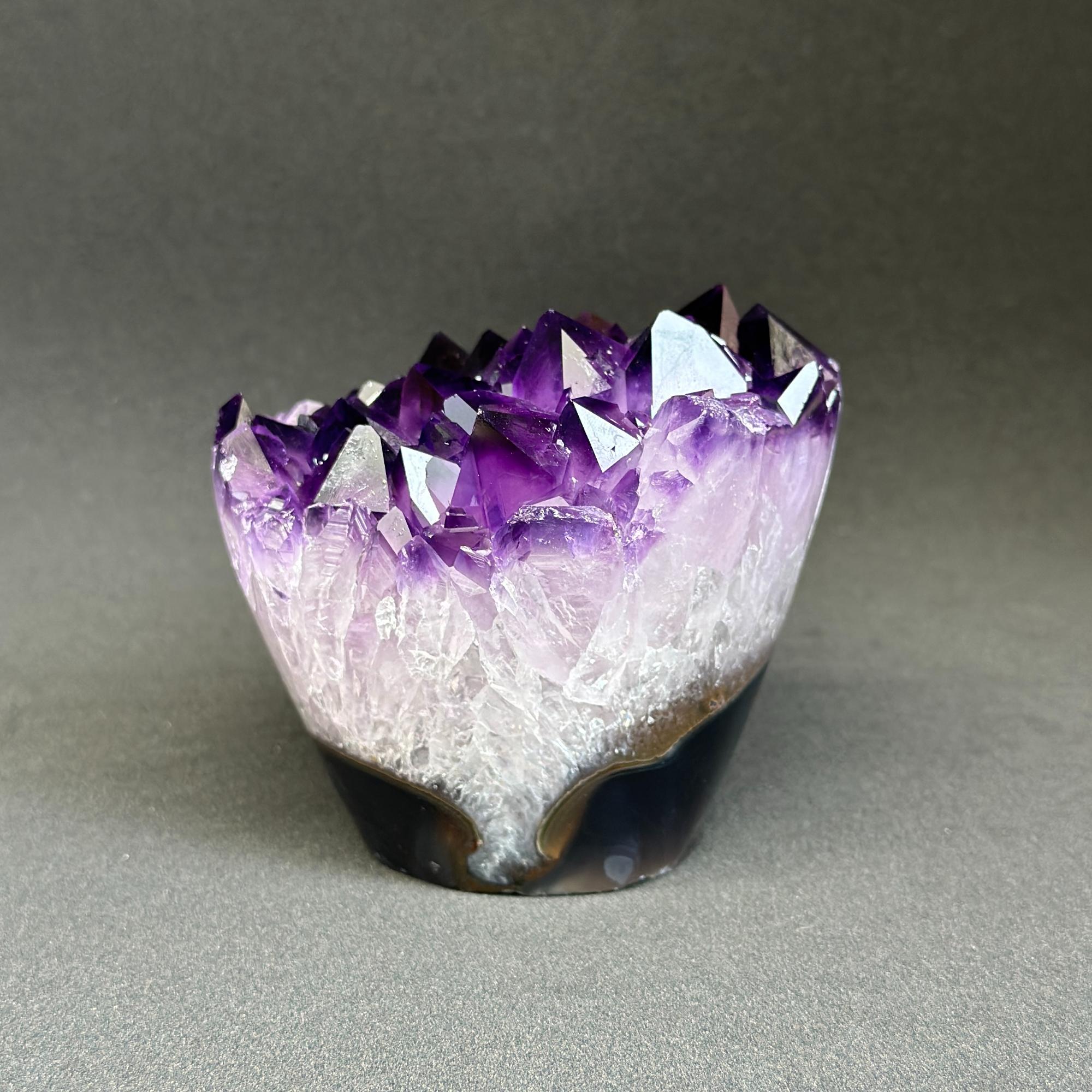 amethyst polished at edges