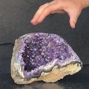 Amethyst Centerpiece Cave Geode with Agate Formations, Toptable Home Decor Crystal, High Quality Quartz Cluster from Uruguay
