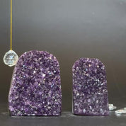 Amethyst point set of 2, amethysts for meditation altar, anxiety crystals