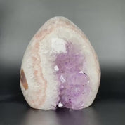 pink amethyst with agate edges