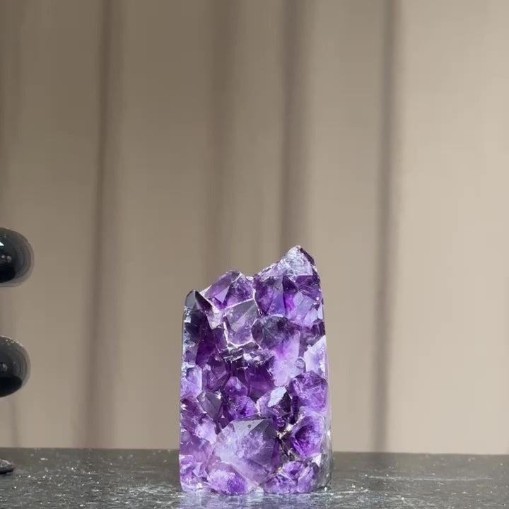 Cut Base Amethyst, Self Standing Crystal Cluster, Free Standing Amethyst
