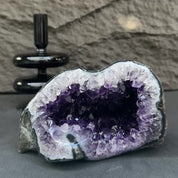 Amethyst precious stone cave