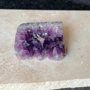 Flat amethyst, Unique raw crystal cluster