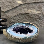Extra Large Amethyst Geode Centerpiece With Agate