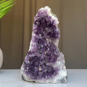 4 Lb Amethyst Cave Geode, 8 in tall Huge Crystal Cluster for Collectors