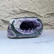 Semi precious stone, large amethyst geode