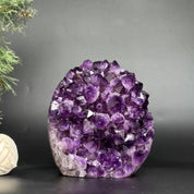 Extra Large Amethyst Geode Cave, Oval shaped Full polished stone, Stunning decor piece, Giant Crystal