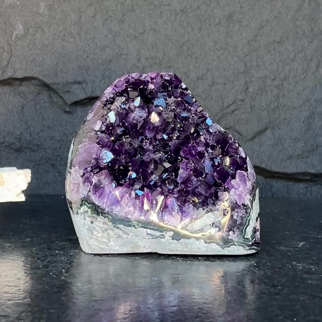 Amethyst cathedral stone for home decor, stunning AAA grade geode from Uruguay