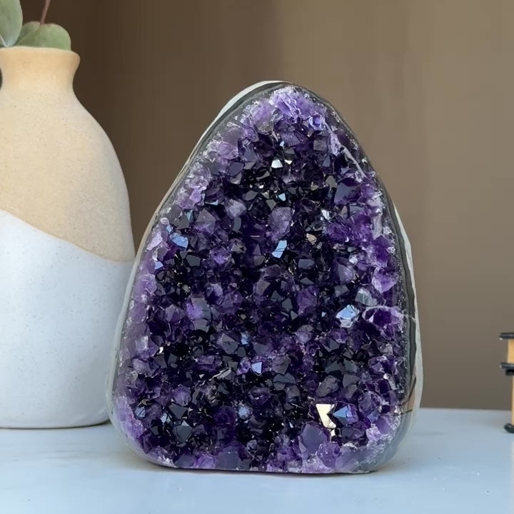 Large amethyst geode with FREE GIFT BOX, Mindfulness gift