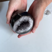 Amethyst sphere large, Housewarming gift, Crystal ball home gift, crystal sphere