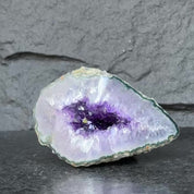 Deep Purple Amethyst Geode Cave, Perfect for Home Decor