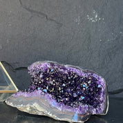 Large Amethyst Geode Cave with Agate edges, Unique Home Decor Crystal, High Quality Quartz, Crystal centerpiece