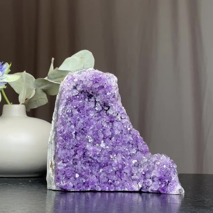 Extra Large Amethyst, Crystal Cluster With Cut Base, 6 to 7 inches amethyst