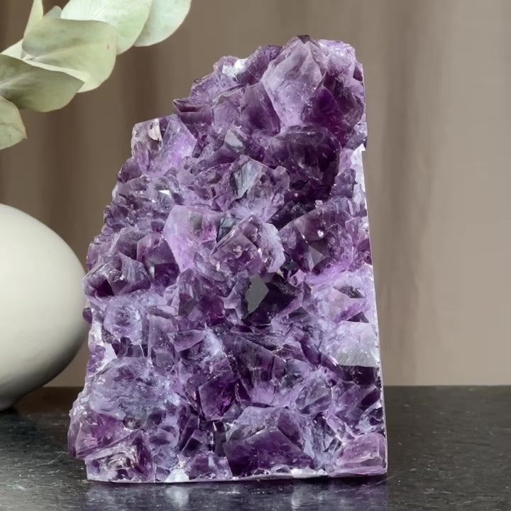 Large Amethyst Geode (3 Lb), High Quality Quartz Cluster for Stunning Home Decor