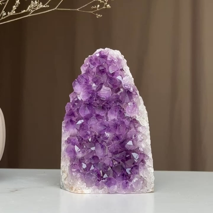 Amethyst geode, Unique raw crystal cluster, Crystal Gift