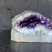 Superb Crystal Geode, Large Cave, Amethyst Crystal for collectors, 5 in Tall Full polished stone, Stunning decor AAA Crystal