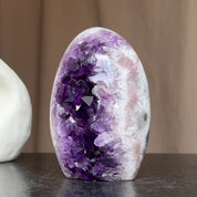 Amethyst and Agate Stone Egg, full of colors, just for collectors, 2Lb Oval Full polished Crystal