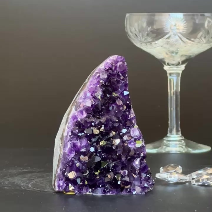 Deep Purple Project Amethyst Crystal ON SALE, galaxy amethyst geode for home decoration